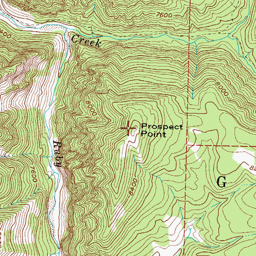 Topographic Map of Prospect Point, CO