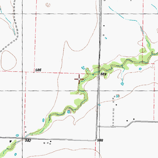 Topographic Map of Felix Stephens Lake, TX