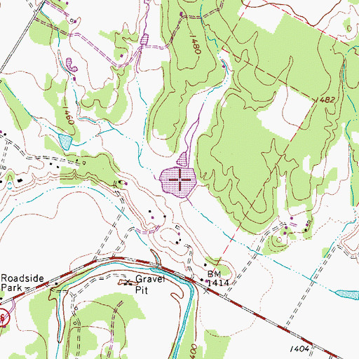 Topographic Map of Hadfield Lake Dam, TX