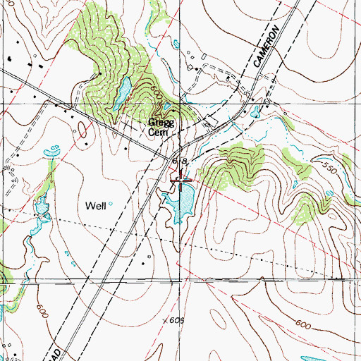 Topographic Map of Texas No Name Number 8 Dam, TX