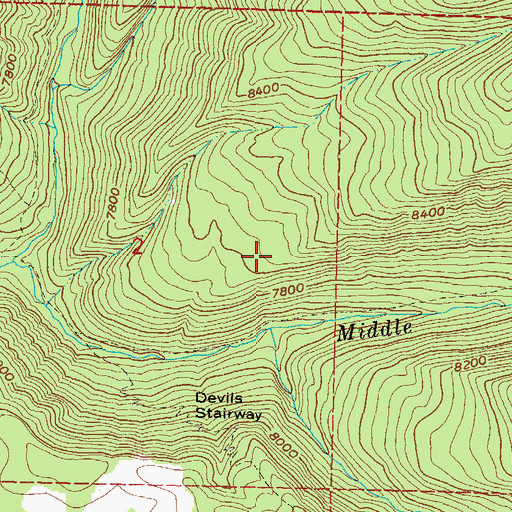 Topographic Map of Buck Creek, CO