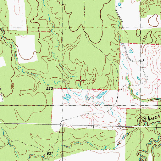 Topographic Map of Q B Stephens Lower Lake, TX