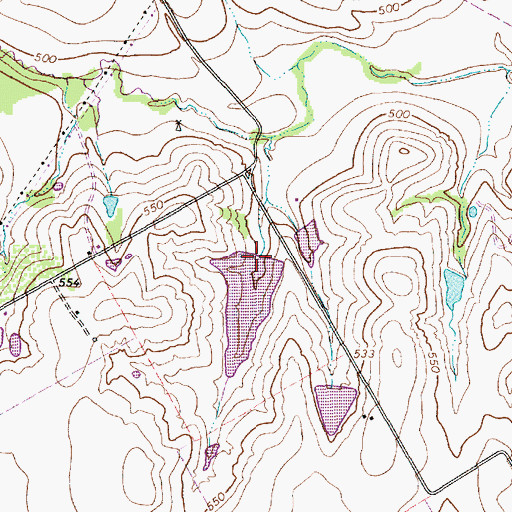 Topographic Map of Steakley Lake Dam, TX