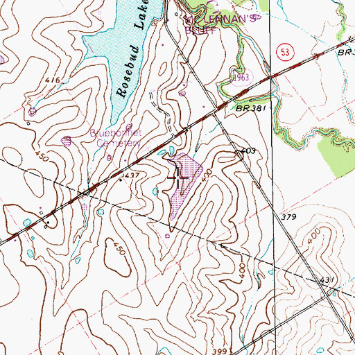 Topographic Map of Smith Lake, TX