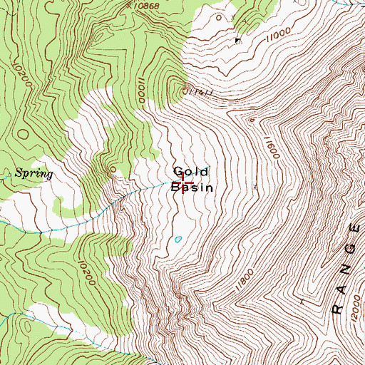 Topographic Map of Gold Basin, CO