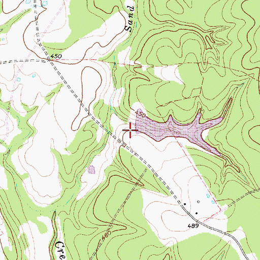Topographic Map of Duke Lake Dam, TX