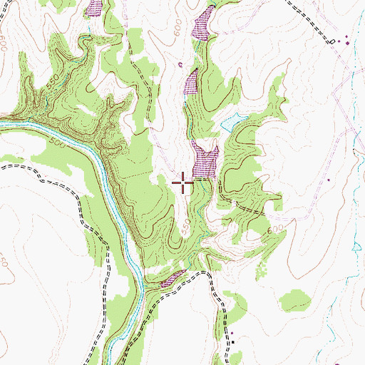 Topographic Map of Thompson Lake Dam, TX