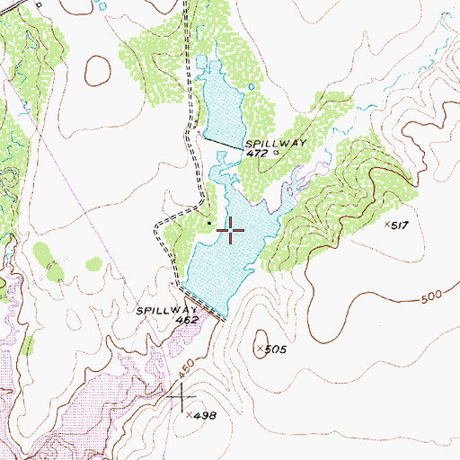 Topographic Map of Felton Lower Lake, TX