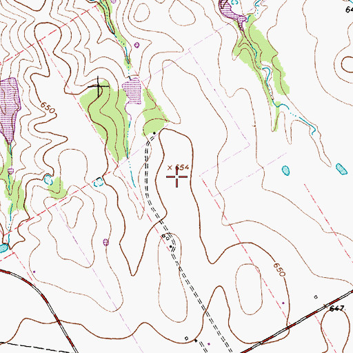Topographic Map of Kunze Lake Dam, TX