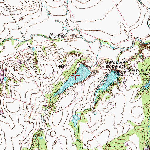 Topographic Map of McGinnes Lake, TX