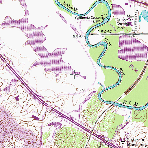 Topographic Map of Lake Carolyn Levee, TX