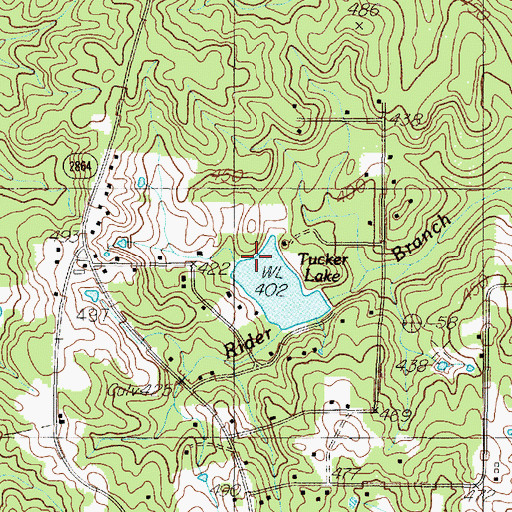 Topographic Map of Holly Lake, TX