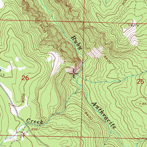 Topographic Map of Gold Creek, CO