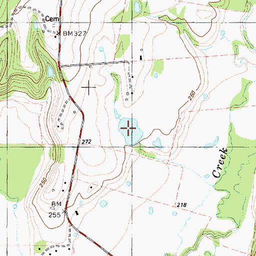 Topographic Map of Kelly Lake, TX