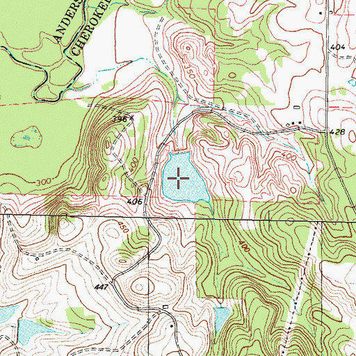 Topographic Map of Tucker Lake, TX