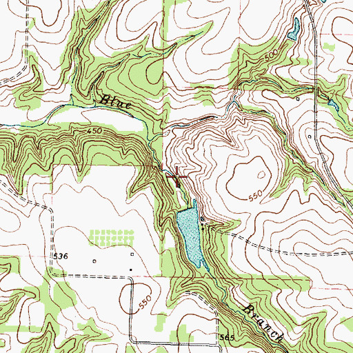 Topographic Map of Hall Lake, TX