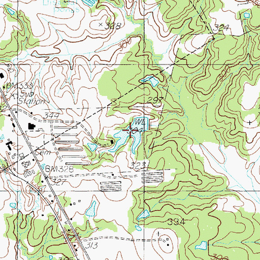 Topographic Map of Valmac Lake, TX
