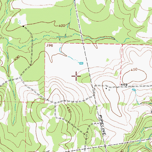 Topographic Map of Potter Lake Dam, TX