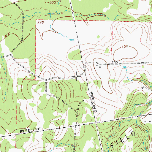 Topographic Map of Potter Lake, TX
