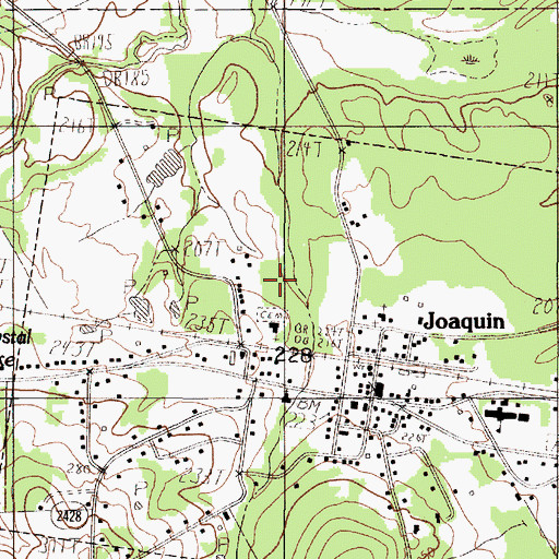 Topographic Map of Crystal Lake Dam, TX