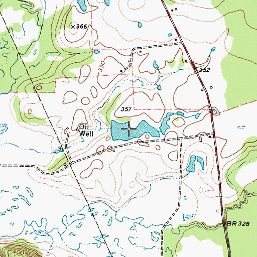 Topographic Map of Eaton Lake, TX