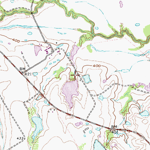 Topographic Map of Allison Lake Dam, TX
