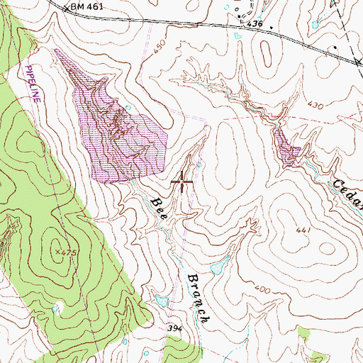 Topographic Map of Hunt Ranch Lake Dam Number 1, TX