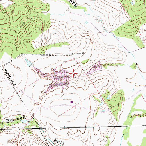 Topographic Map of Hunt Ranch Lake Dam Number 2, TX