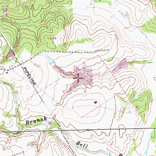 Topographic Map of Hunt Ranch Lake Number 2, TX