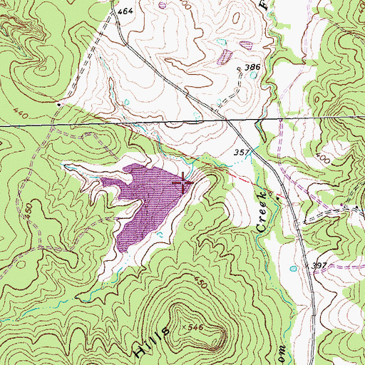 Topographic Map of Texas No Name Number 12 Dam, TX