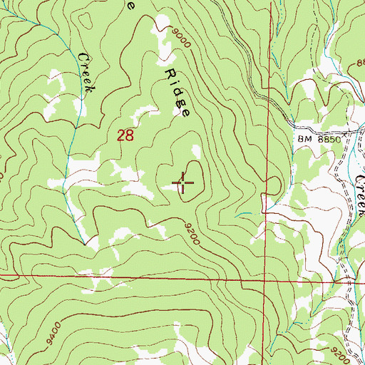 Topographic Map of Snowline Ridge, CO