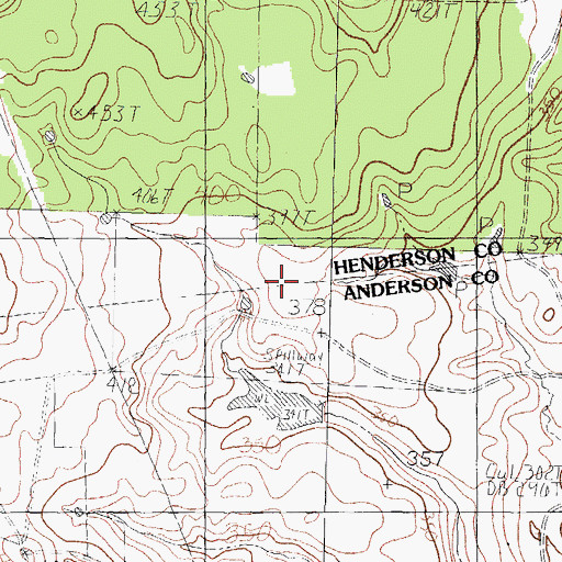 Topographic Map of Bass Haven Lake Dam, TX