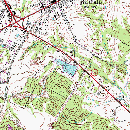 Topographic Map of Cain Lake, TX