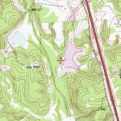 Topographic Map of Tularosa Farms Lake Dam, TX