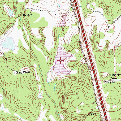 Topographic Map of Tularosa Farms Lake, TX