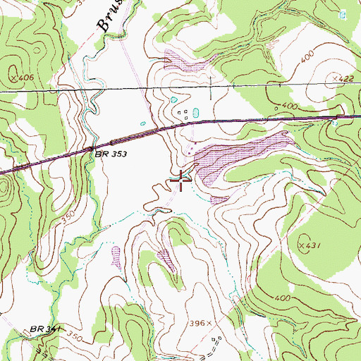 Topographic Map of Karnei Lake Dam, TX