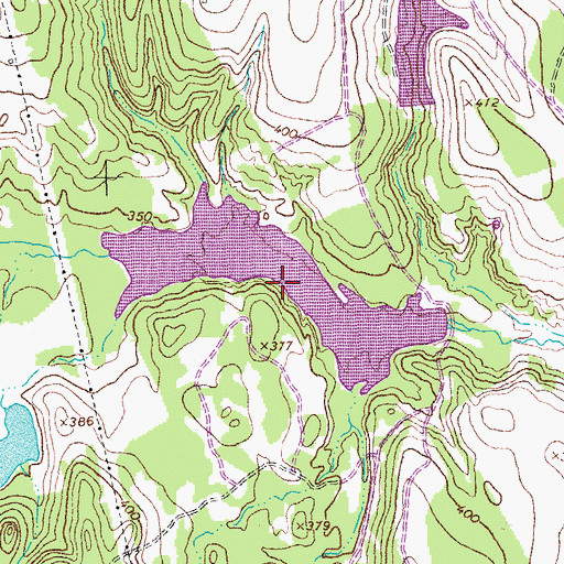 Topographic Map of Simms Lake, TX