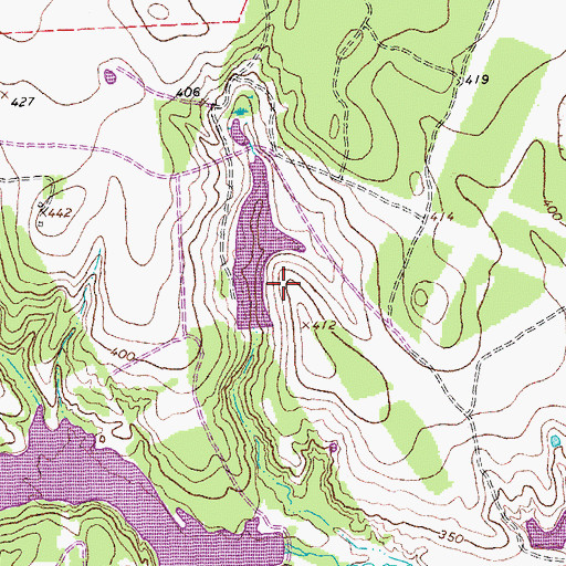 Topographic Map of Easterling Lake Dam, TX