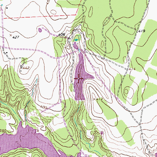 Topographic Map of Easterling Lake, TX