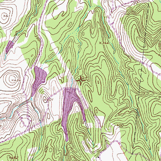 Topographic Map of Smith Lake Dam, TX