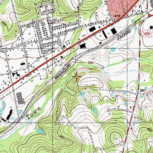 Topographic Map of Gooch Lake Dam, TX