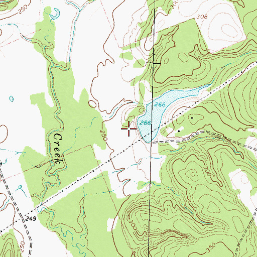 Topographic Map of Little Lake Dam, TX