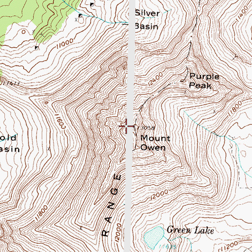 Topographic Map of Mount Owen, CO