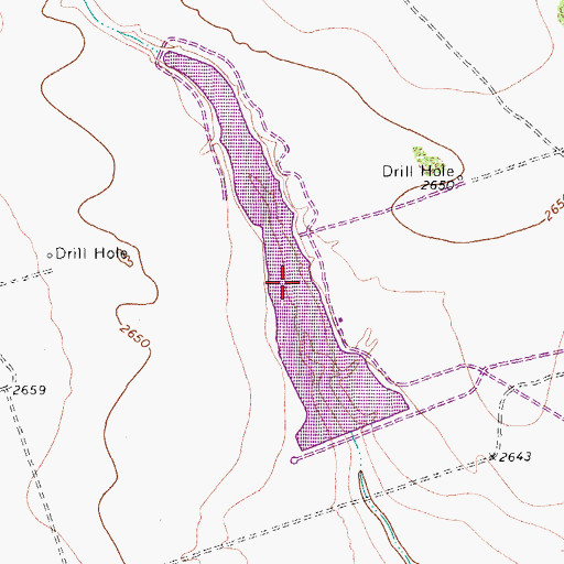 Topographic Map of Monument Pond, TX