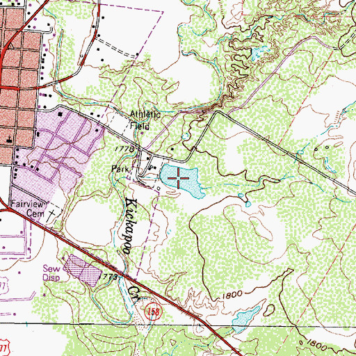 Topographic Map of Old City Lake, TX
