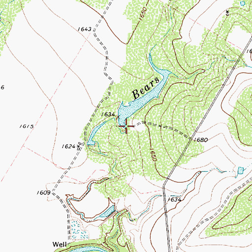 Topographic Map of Texas No Name Number 13 Dam, TX