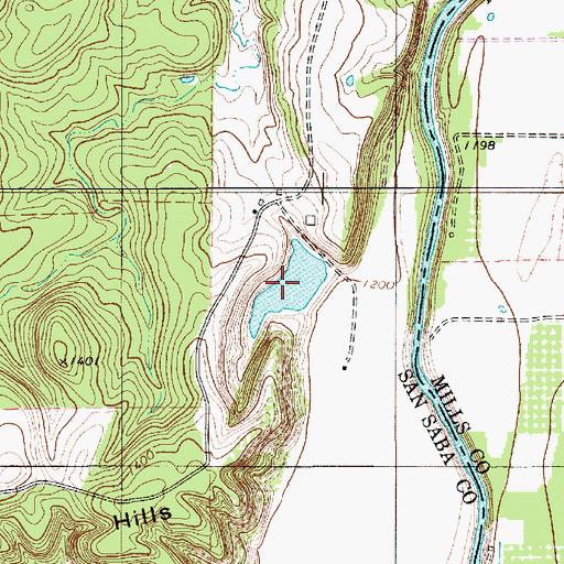 Topographic Map of McDaniel Lake, TX