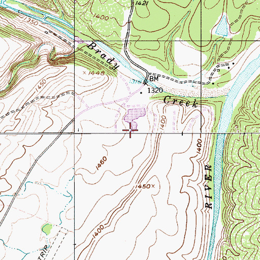 Topographic Map of Deep Creek Ranch Lake, TX
