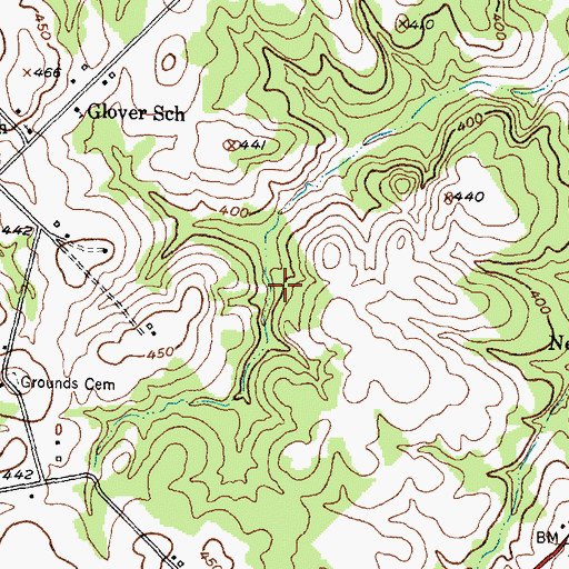 Topographic Map of Broxson Lake, TX