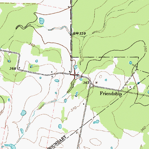 Topographic Map of Westbrook Lake Dam, TX
